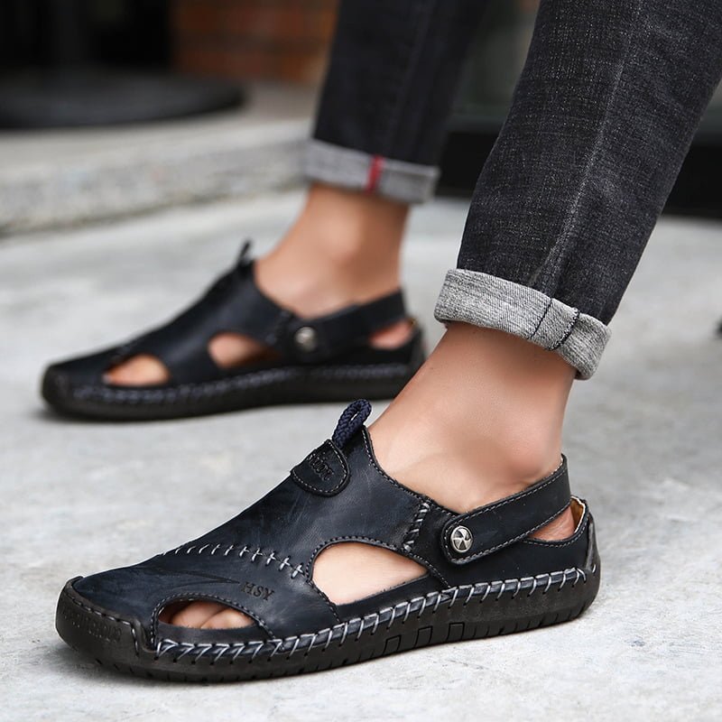 Genuine Leather Roman Summer Sandals For Men – zishopu.com
