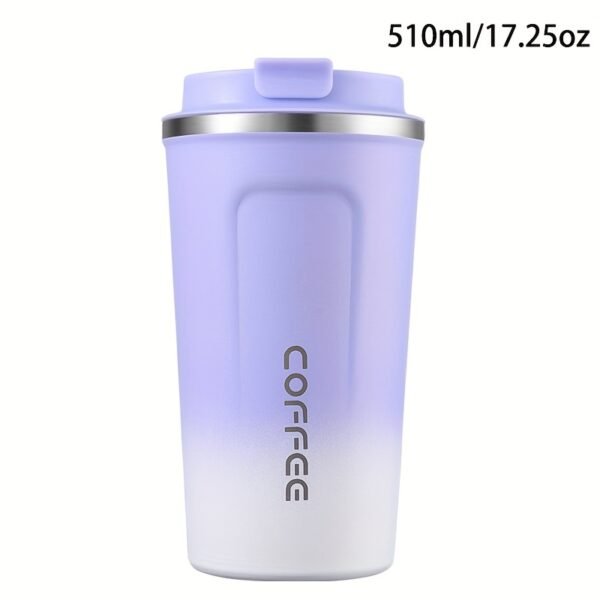 380ml/510ml Double Wall Stainless Steel 1pc Insulated Coffee Mug, Leak-Proof, Portable, Sealable Lid, BPA-Free, Ideal for Outdoor Camping, Travel, Sports, Gym, Car Use, Hot and Cold Beverages, Perfect Gift - Image 5