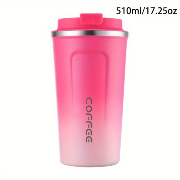 380ml/510ml Double Wall Stainless Steel 1pc Insulated Coffee Mug, Leak-Proof, Portable, Sealable Lid, BPA-Free, Ideal for Outdoor Camping, Travel, Sports, Gym, Car Use, Hot and Cold Beverages, Perfect Gift - Image 17