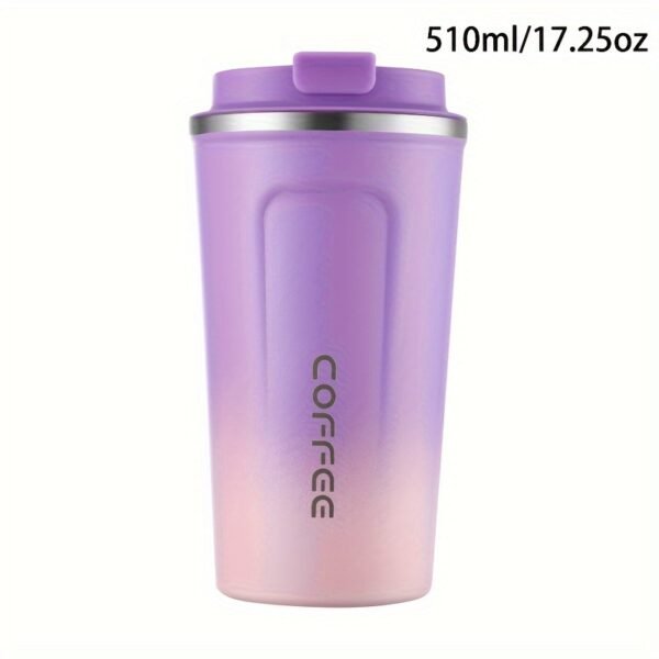380ml/510ml Double Wall Stainless Steel 1pc Insulated Coffee Mug, Leak-Proof, Portable, Sealable Lid, BPA-Free, Ideal for Outdoor Camping, Travel, Sports, Gym, Car Use, Hot and Cold Beverages, Perfect Gift - Image 39