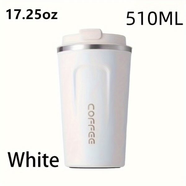 380ml/510ml Double Wall Stainless Steel 1pc Insulated Coffee Mug, Leak-Proof, Portable, Sealable Lid, BPA-Free, Ideal for Outdoor Camping, Travel, Sports, Gym, Car Use, Hot and Cold Beverages, Perfect Gift - Image 33