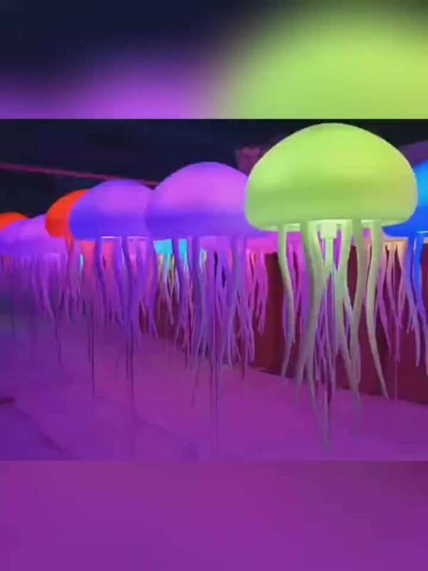 Voice-Controlled Jellyfish Multi-Color Gradient Atmosphere Light USB Rechargeable Model Suitable for Bedroom and Living Room Hanging and Base Holiday Gift Christmas Valentine's Day Atmosphere Light - Image 7
