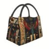 Egyptian Elephant Design Insulated Lunch Bag - Reusable, Waterproof Polyester Cooler for Camping, Picnics, Beach & Outdoor Adventures - Perfect Gift for Friends & Family, 27.94x16.0x17.02cm