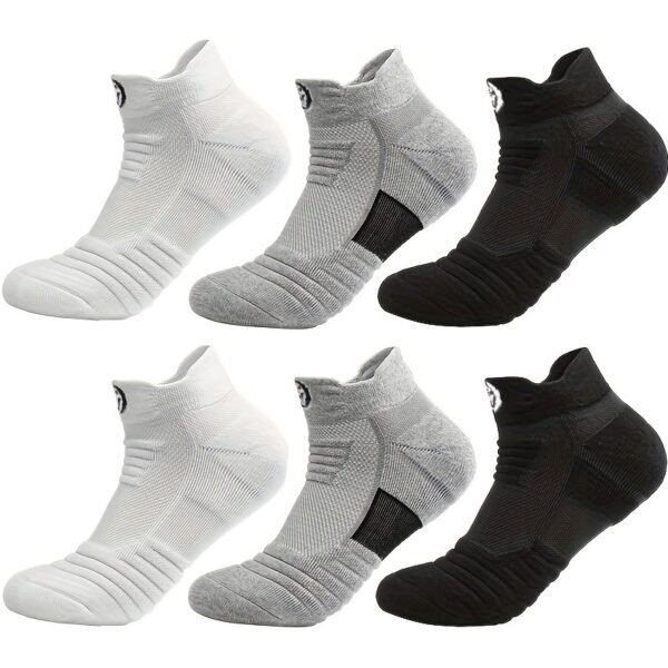[GLENMEARL Breathable Sports Socks] 6 Pairs GLENMEARL Men's Athletic Socks - Soft Breathable Comfortable Low Cut Sports - Geometric Pattern Knit Fabric, 90% Polyester 10% Spandex, Hand Wash Only - Image 9