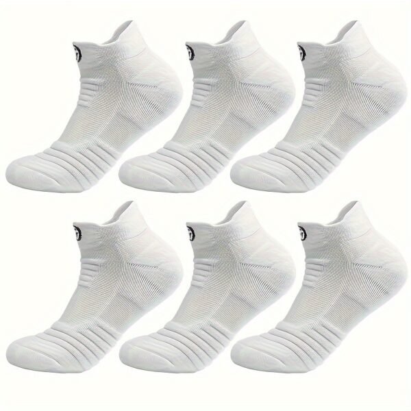 [GLENMEARL Breathable Sports Socks] 6 Pairs GLENMEARL Men's Athletic Socks - Soft Breathable Comfortable Low Cut Sports - Geometric Pattern Knit Fabric, 90% Polyester 10% Spandex, Hand Wash Only - Image 5
