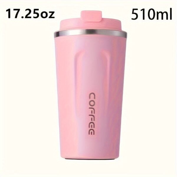 380ml/510ml Double Wall Stainless Steel 1pc Insulated Coffee Mug, Leak-Proof, Portable, Sealable Lid, BPA-Free, Ideal for Outdoor Camping, Travel, Sports, Gym, Car Use, Hot and Cold Beverages, Perfect Gift - Image 34