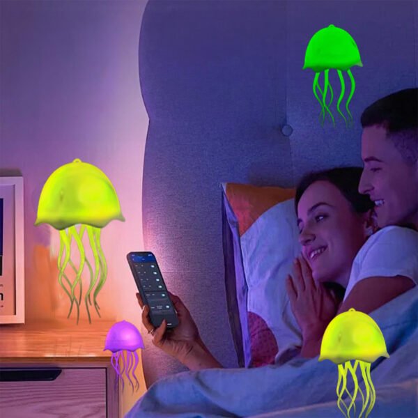 USB Rechargeable Jellyfish LED Night Light – Warm Glow, Rotatable Design, Vibrant Colors for Bedroom, Office, Camping, Indoor & Outdoor Use, Jellyfish Lamp - Image 9