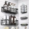 5 Pack Rustproof Stainless Steel Adhesive Shower Caddy, Large Capacity No Drilling Shelves for Bathroom Storage & Home Decor - Image 2