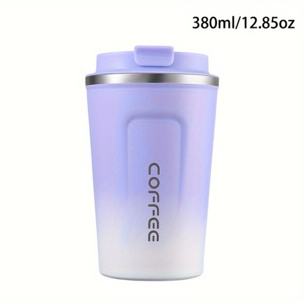 380ml/510ml Double Wall Stainless Steel 1pc Insulated Coffee Mug, Leak-Proof, Portable, Sealable Lid, BPA-Free, Ideal for Outdoor Camping, Travel, Sports, Gym, Car Use, Hot and Cold Beverages, Perfect Gift - Image 3
