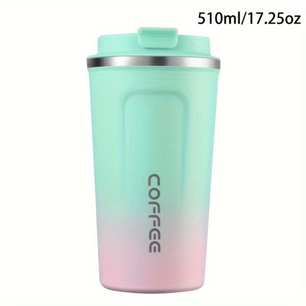 380ml/510ml Double Wall Stainless Steel 1pc Insulated Coffee Mug, Leak-Proof, Portable, Sealable Lid, BPA-Free, Ideal for Outdoor Camping, Travel, Sports, Gym, Car Use, Hot and Cold Beverages, Perfect Gift - Image 9