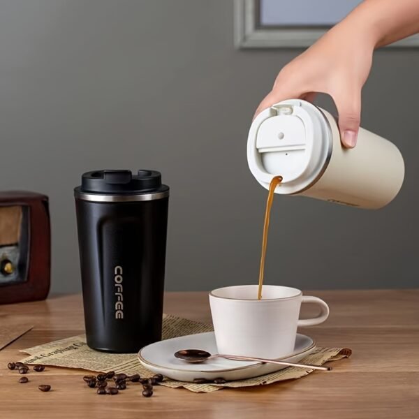 380ml/510ml Double Wall Stainless Steel 1pc Insulated Coffee Mug, Leak-Proof, Portable, Sealable Lid, BPA-Free, Ideal for Outdoor Camping, Travel, Sports, Gym, Car Use, Hot and Cold Beverages, Perfect Gift - Image 6