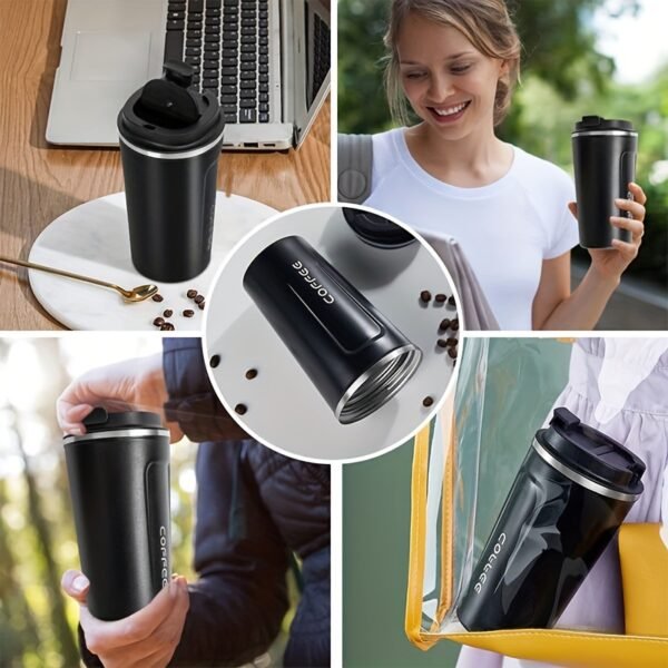 380ml/510ml Double Wall Stainless Steel 1pc Insulated Coffee Mug, Leak-Proof, Portable, Sealable Lid, BPA-Free, Ideal for Outdoor Camping, Travel, Sports, Gym, Car Use, Hot and Cold Beverages, Perfect Gift - Image 12