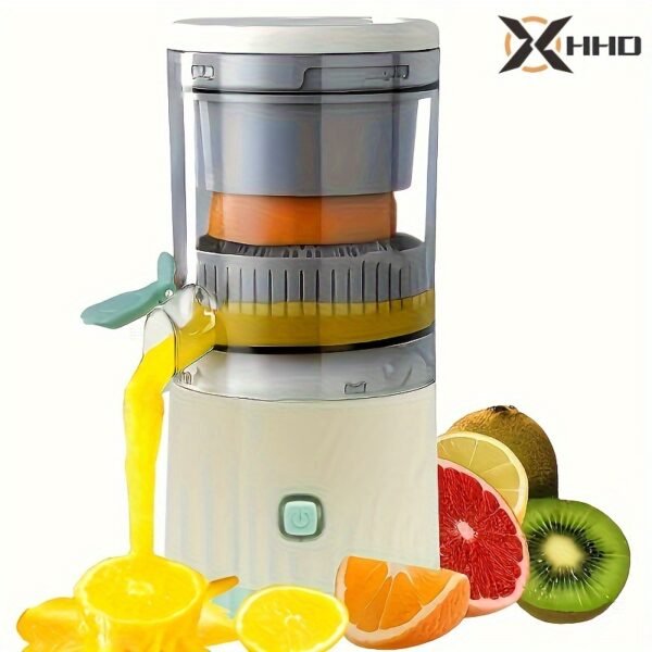 HHD Portable Citrus Juicer - Multi-Functional, Automatic Orange & Lemon Squeezer with Detachable Design, USB Rechargeable Battery, Food-Grade PP Material, Button Control - Ideal for Fresh Juice at Home, Home Juice Making|Modern Kitchen Appliance|Safe Juic - Image 2