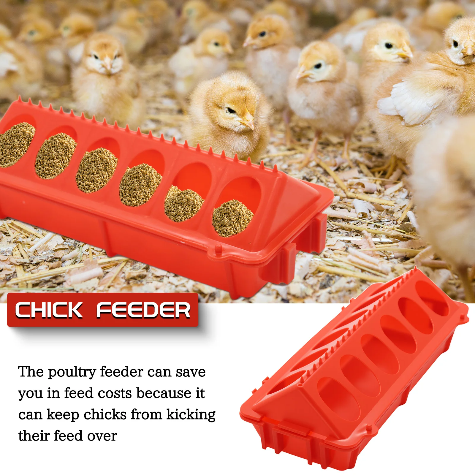 Chicken Feeder Automatic Water Feeder For Chicks Quails Chicks Feed Box Automatic Feeder Small Automatic Water Dispenser - Image 3