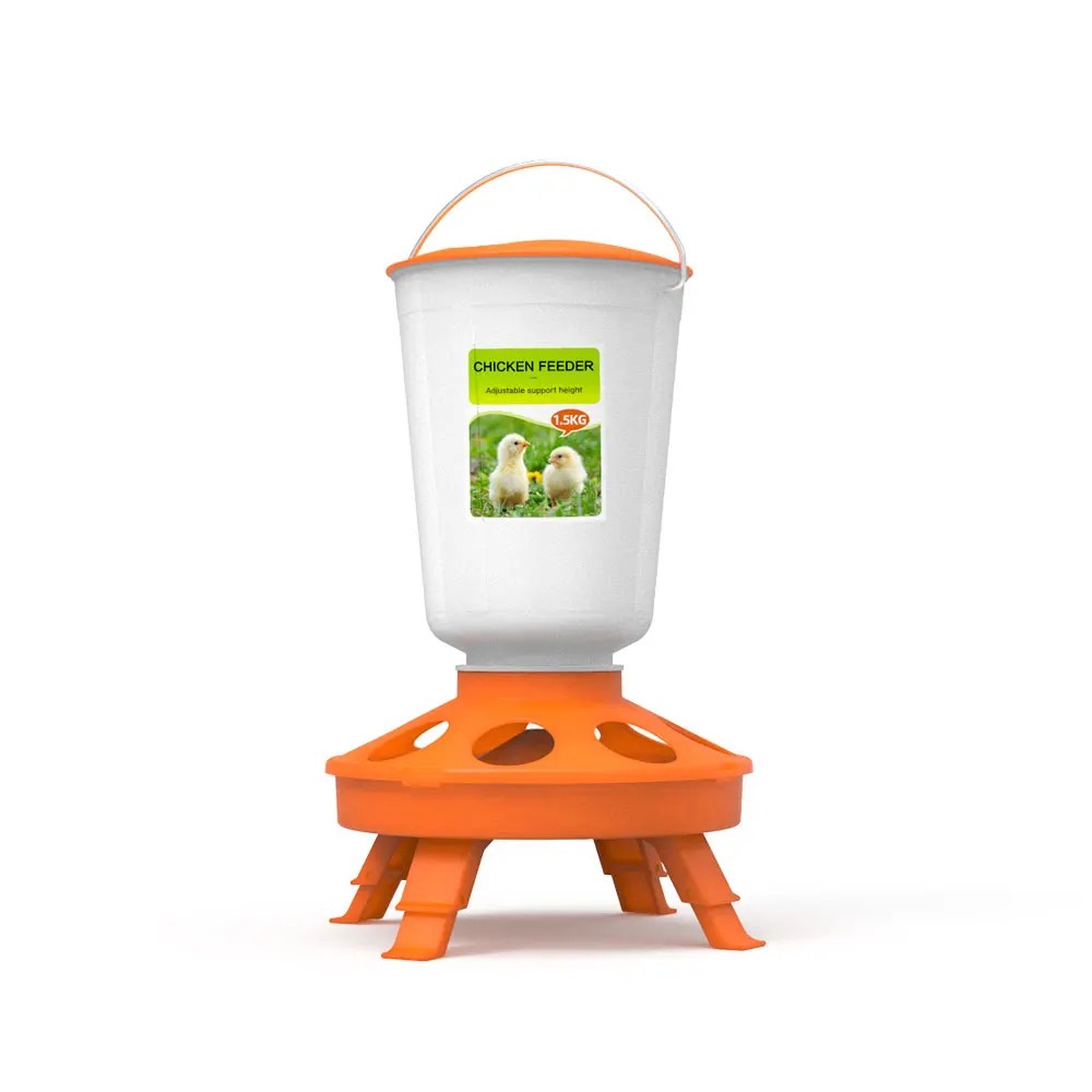 Coofull 1kg 1.5kg Feeder with Leg Poultry Plastic Feeder and Drinker with Leg